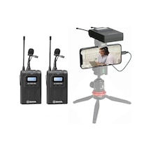 By-wm8 Pro-k2 Uhf Çift Kanallı Kablosuz Mikrofon Sistemi