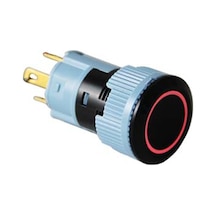 16mm Anahtar Ledli Plastik Seri Kalıcılı Beyaz - 12 Volt