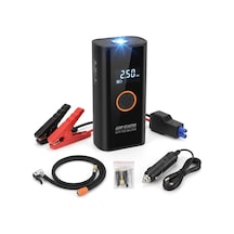 Roichil Akü Takviye Cihazı Ve Lastik Şişirme Pompası 16000mah Powerbank Özellikli, Dijital Ekranlı Sos Fenerli Taşınabilir Kompresör