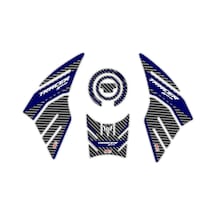 GP Kompozit Yamaha MT-09 Tracer 2015-2020 Uyumlu Tank Pad Seti Mavi-Karbon