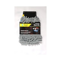 Spark 7050 Mikrofiber Şönil Oto Temizlik Ve Kurulama Eldiveni Gri 1 Adet