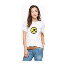 Pi Smile Baskılı Beyaz Kadın Tshirt
