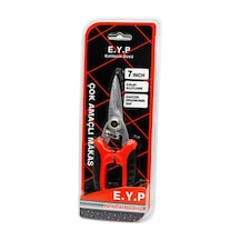 7 İnç Çok Amaçlı Makas Bağ Bitki - Kauçuk - Tel Teneke - Pls.- Halı Vb. Go-53-vice 03125