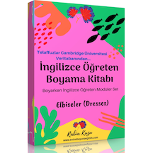 İngilizce Öğreten Boyama Kitabı (Elbiseler)