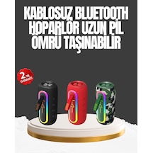 Taşınabilir Şarjlı Bluetooth Hoparlör Güçlü Bas