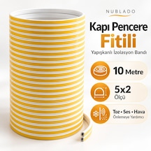 Yapışkanlı Bant 5x2 10 Metre Beyaz Kapı Pencere Bandı Fitili Soğuk Izolasyon Kauçuk Bantları 10 M