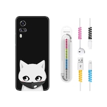 Vivo Y51 Kılıf Kablo Koruyuculu Pandemi Cat 1729 Siyah