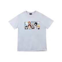 Damon Slayer Anime Baskılı Tshirt Çok Renkli