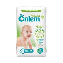 Önlem Botanika Bebek Bezi 4 Numara Maxi Jumbo Ekonomik Paket 56 Adet