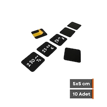 10 Adet Silinebilir Karatahta Mini Siyah Etiket 5 x 5 CM Yapışkanlı