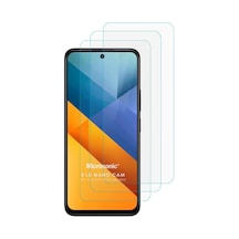 Xiaomi Poco M6 Pro 5g Screen Protector Nano Glass Cam Ekran Koruyucu 3 Lü Paket Poco M6 Pro 5g İle Uyumlu Ekran Koruyucu - Şeffaf