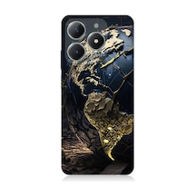 Realme C61 Uyumlu Dünya Haritası 1 Desenli Silikon Kılıf