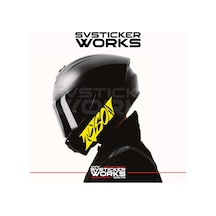 Tyson Yazılı Kask Sticker Tüm Kasklar Uyumlu Tek Yön 1 Adet Sarı