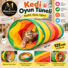 125 Cm Katlanabilir Kedi Oyun Tüneli Renkli Kedi Tüneli Oyuncağı Eğlenceli Ve Dayanıklı S Şeklinde