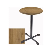 Bistro Masa Halley - Werzalit, Wermodin Ve Allzalit Tabla 70 Cm Çap - Canyon Palace Oak Çok Renkli