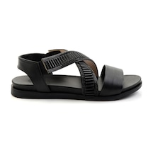 Bambi Siyah Leather Kadın Sandalet K05724660203 Siyah