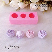 Mini Gül Silikon Kalıp 3lü 9x4x3 Cm