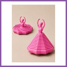 Bezos 3d Baskı Balerin Figürlü Fidget Oyuncak - Hareketli Optik İllüzyon Masa Dekoru-pembe Bzoshb