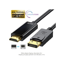 Hdmı To Displayport Çevirici Kablo 1.8 Metre Hdmı Kablo To Display Port Dp 4k Hdr