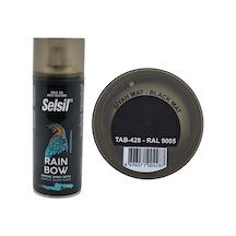 Selsil Siyah Mat Rainbow Akrilik Sprey Boya 400 Ml Mat Siyah - 9005