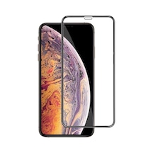 Forzacase Apple  Uyumlu iPhone Xs İle Çerçeveli Tam Kaplayan Temperli Ekran Koruyucu - Fc003