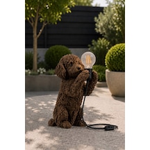 3d Baskı Köpek Masa Lambası Modern Dekoratif Aydınlatma Ürünü Kahverengi
