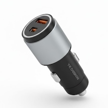 Lunaev Araç İçi Çakmaklığa Takılantype-c Ve Usb Girişli 2 Portlu Hızlı Şarj Adaptörü