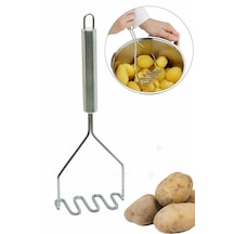 24 Cm Lüks Paslanmaz Metal Patates Ezici Patates Ezici Püre Yapıx