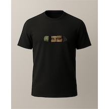 Monalisa Baskılı T-shirt Siyah