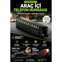 Mıknatıslı Araç İçi Park Telefon Numarası Gizlenebilir Oto Telefon Numaralığı Güçlü Yapışkanlı Siyah
