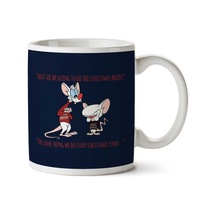 Pinky And The Brain Christmas Plans İki Tarafı Baskılı Kupa Bardak Çok Renkli