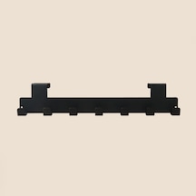 Living 7'li Kapı Arkası Askı - Siyah - 40x8x8 Cm Çok Renkli