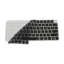 Apple Magic Keyboard 3 A2449 A2450 Us Layout Klavye Koruyucu Touch Id Uyumlu Ultra İnce Ansı Yatay Enter İngilizce Tuş Dizilimi Silikon Kaplama Toz Ve Sıvı Koruma Keyboard Cover Siyah