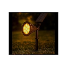 7w Ct-7310 Amber Solar Bahçe Armatürü Çim Kazıklı Güneş Enrji Şarjlı