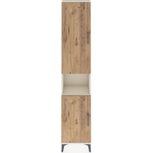 Arges Dolap 4 Raflı 2 Kapaklı Tek Askılı 44x30x221 Aytaşı-çam Aytaşı