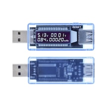 Keweısı Kws-v20 Led Ekranlı Usb Voltmetre Ampermetre Usb Sarj Ve Kapasite Cihazı 3-9v 0-3a