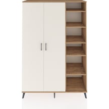 Hyperion Dolap 7 Raflı 2 Kapaklı Tek Askılı 132x44x195 Çam-aytaşı/çam Aytası/atlas Çam
