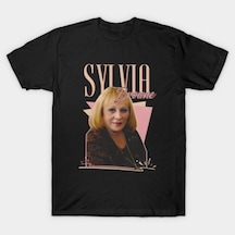 Flood Of Style Sylvia Browne Erkek Kadın Tişörtü %100 Pamuklu Tişörtler Kısa Kollu Üstler 1012-2 Siyah