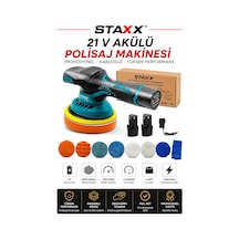 Staxx St21cfp X2 Akülü Pasta Cila Polisaj Makinesi 2 Akülü 6 Kademeli Hız Ayarı Full Aksesuar Set