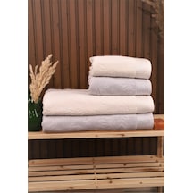 Özdilek Pastoral 4'lü Banyo Havlusu Hamam Seti Gri