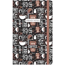 Keskin 410090-99 13x21 80 Yp Çizgili Trendy Notes Coffee Time Defter - Kahve Standart