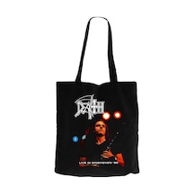 Death Live in Cottbus 98 Siyah Kanvas Bez Çanta Siyah