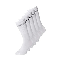 Jack & Jones 12179475 Jacbasic Logo Tennis Sock 5 Pack Noos Beyaz 001