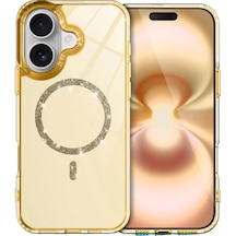 İphone 16 Plus Live Diamond Magsafe Kapak - Sarı