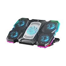 Icecore Siyah 5 Fanlı Alüminyum 9-17 Inç Rgb Notebook Soğutucu Stand Sx-25rgb