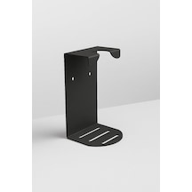 Tek Bölmeli Yapışkanlı Sıvı Sabunluk Standı Siyah Paslanmaz Metal Duvara Yapıştırılabilir Banyo Organizer Diğer