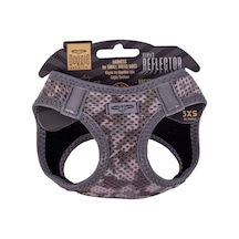 Doggie Havalı Dokuma Reflektör Serisi Küçük Irk Göğüs Tasması Kamuflaj 3XS-22-26Cm Kamuflaj