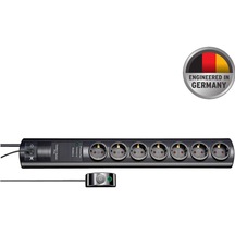 Brennenstuhl Primera Tec Comfort Switch Plus Serisi 7 Soketli Rj-11 Bağlantılı 2 Metre 19.500 Mah Akım Korumalı Uzatma Kablosu Siyah