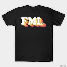 Flood Of Style Fml Erkek Kadın Tişörtü %100 Pamuklu Tişörtler Kısa Kollu Üstler 0102-2 Çok Renkli