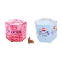 10 Adet Geri Akış Backflow Şelale Tütsü Konisi Tütsü Back Lotus Vanilla